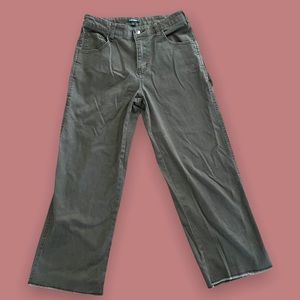 Wild Fable High Rise Cropped Flare Leg Pants | Size 4 | Green